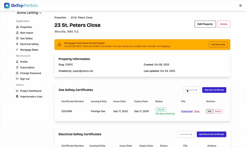Dashboard Overview